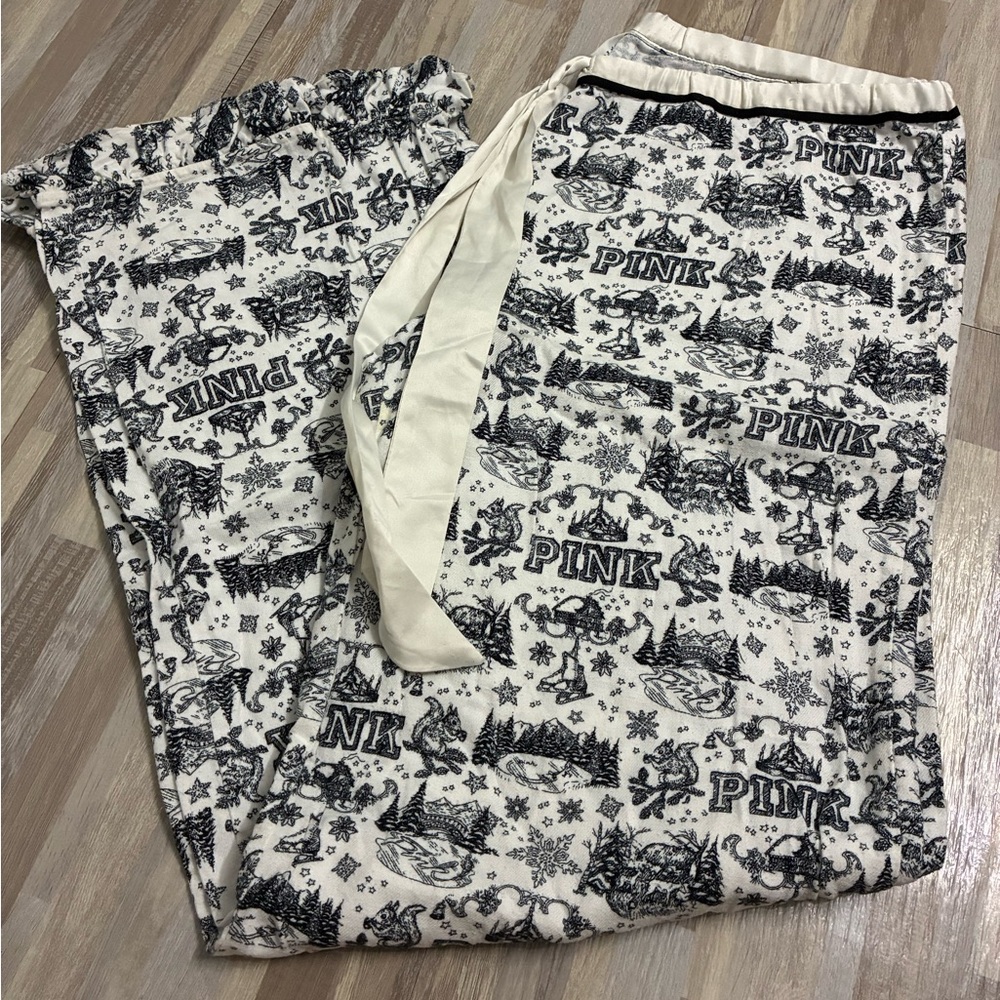 PINK Victoria's Secret Black and White Pajama Pants